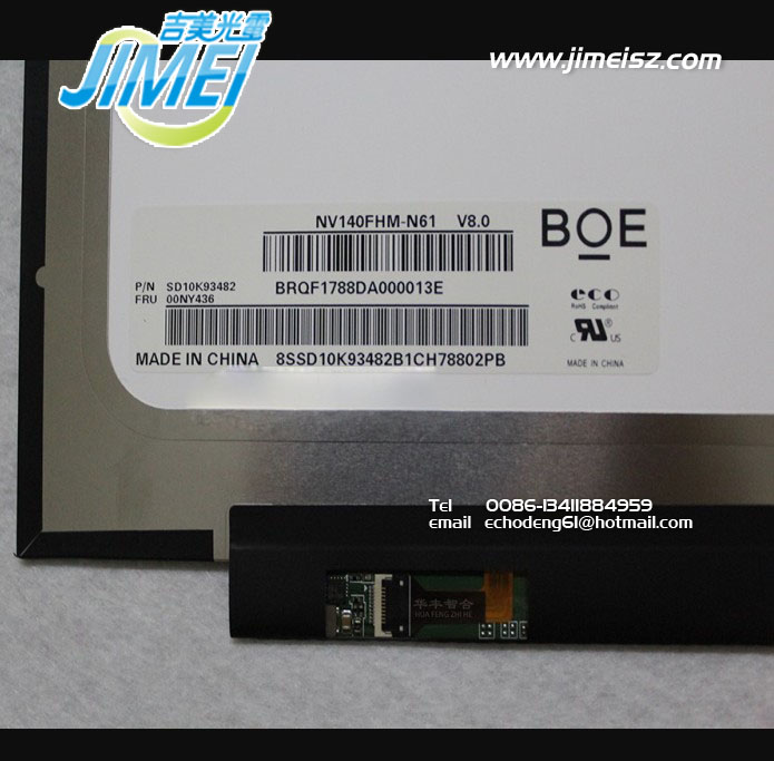 BOE NV140FHM-N4X 14'' FULL HD 1920*1080 Narrow IPS LED transparent led display screen Laptop LED LCD Display Notebook LED Screen Panel